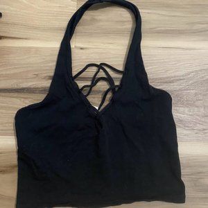 Black Halter with Criss Cross